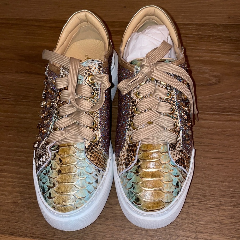 Alma en Peña, Pyton Bronze, Sneaker, Size 38